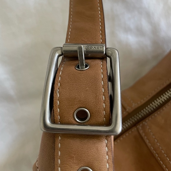 VINTAGE Y2K COACH SADDLE LEATHER CROSS-BODY BAG HOBO PURSE 9566 - Picture 8 of 9